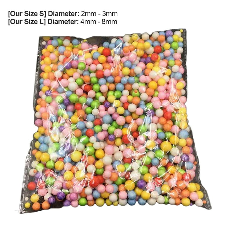 2-3mm/4-6mm Multi Color Foam Balls Mini Beads Polystyrene