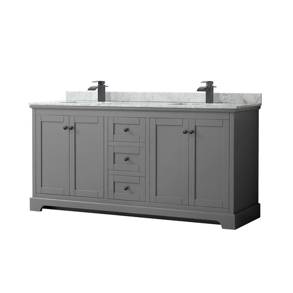 Wyndham Collection WCV232372DGBCMUNSMXX Avery 72" Free Standing Double Basin Vanity Set -