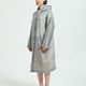 thumbnail image 4 of Capa para mujer, estilo largo, para adultos, para hombres y mujeres, atada a mano, impermeable, con capucha y botones, para exteriores, para padres e hijos, chaqueta informal de manga larga, impermeab, 4 of 4