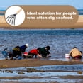 thumbnail image 2 of 1Pc Stainless Steel Clam Rake with Net Bag Oyster Shell Digging Rake Black, 2 of 9