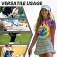 thumbnail image 7 of Binienty Colorful Tie-Dye Husband Wife Matching Shirts Stretchy Comfortable His and Hers Golf Shirts Zip Up Collar Short Sleeve Pullover for Tennis Hiking & Outdoor Sports, 7 of 7