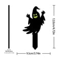 thumbnail image 3 of 2 Pack Halloween Decor Set, 4 Inch Black Spooky Ghost Glow in The Dark Yard Stake, Outdoor Halloween Decorations Yard for Lawn Porch and Haunted House Display, 3 of 8