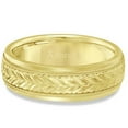 thumbnail image 2 of Hand Engraved Wedding Band Carved Ring in 14k Yellow Gold (4.5mm), 2 of 4