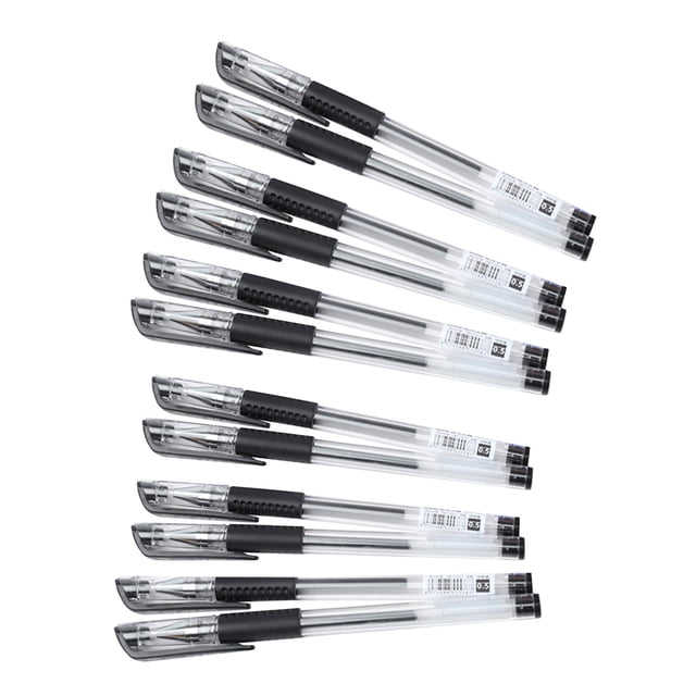 Graflsoa 12-Pack 0.5mm Gel Pens with Smooth Writing, Fine Point for Precision, Black/Blue/Red Ink, Comfortable Grip, Ideal for Office, School, and Creative Use