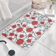 thumbnail image 3 of Pioneer Flower Floral Print Flannel Non Slip Door Rugs,Washable Door Mats Indoor,Decorative Door Mats,Dirt-Resistant and Absorbent Doormat for Entrance,Bedroom,Kitchen,Bathroom,23.5"x16", 3 of 5