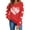 Red, variant on Aofany Women Valentine's Day Pullover Sweatshirts Heart Print Sweater Tops Long Sleeve Crewneck Shirts Fashion Loose Blouse Sweatshirt