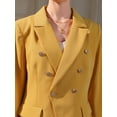 thumbnail image 4 of DARING DIVA Women's Spring Double Breasted Blazer for Elegant Looks S Yellow, 4 of 6