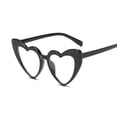 thumbnail image 2 of Women Heart Shaped Sunglasses, Girls Stylish Frames with Tinted and Clear Lenses, UV 400 Protection Polycarbonate Lens Cute Trendy Lightweight Beach Vacation Outfits, 2 of 2