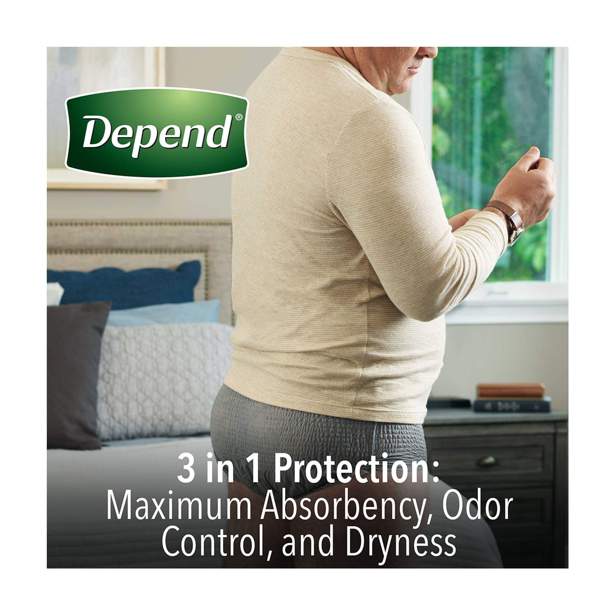 Depend Fit-Flex Incontinence Underwear for Men S-M (Pack of 60)