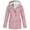 Pink, variant on Homenesgenics Winter Coats for Women Plus Size Women's Solid Rain Jacket Outdoor Jackets Hooded Raincoat Windproof Winter Jackets Women Plus Size Silver S