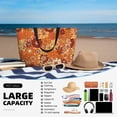 thumbnail image 5 of Wukai Hippie Flower Print Zipper Bag,large Beach Tote Bag,Waterproof Sandproof Bag,Grocery and Picnic Tote Travel Bag, 5 of 5