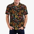 thumbnail image 3 of Rocae Sunflower Rooster for Men's Short Sleeve Polo Shirt, Quick Drying Performance Moisture Wicking Sports Men's Golf Shirt X-Large, 3 of 9