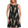 thumbnail image 1 of Xecao Méduse pour Robes d'Été pour Femmes Robes Décontractées de Plage Robes de Plage Sans Manches Robe Évasée avec Poches, 1 of 7