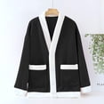 thumbnail image 5 of iHPH7 Womens Bed Jacket Fleece Jacket Women Pajama Tops for Women Sherpa Jacket Women Womens Loungewear Winter Pajamas for Women Warm Winter Coats for Women Black XXL, 5 of 7