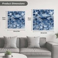 thumbnail image 5 of Navy Blue Coastal Wooden Wall Clock Silent Non Ticking, Summer Beach Ocean Coral Starfish Square Wall Clocks Battery Operated, Decor Clock for Home Office, Living Room, Kitchen, 10 Inch, 5 of 9