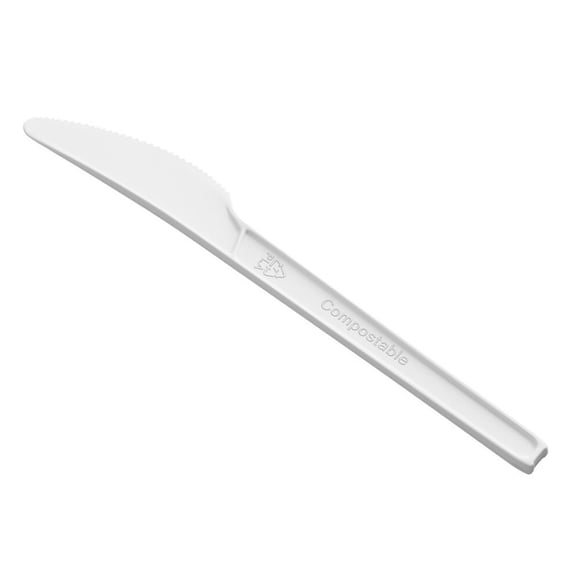 Watson Distributing Heavy Duty Disposable Knife White 6.5 Inch - 100/Case