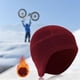 thumbnail image 4 of Sombrero de invierno cálido Cola Skull Caps Ciclismo rojo, 4 of 8