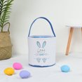 thumbnail image 4 of Billuyoard Bolsa de conejito de gran capacidad, resistente al desgaste, cesta de Pascua, cubos de vacaciones, decoraciones, bolsas con asa de cubo Almacenamiento y organización del hogar Huella Azul, 4 of 6
