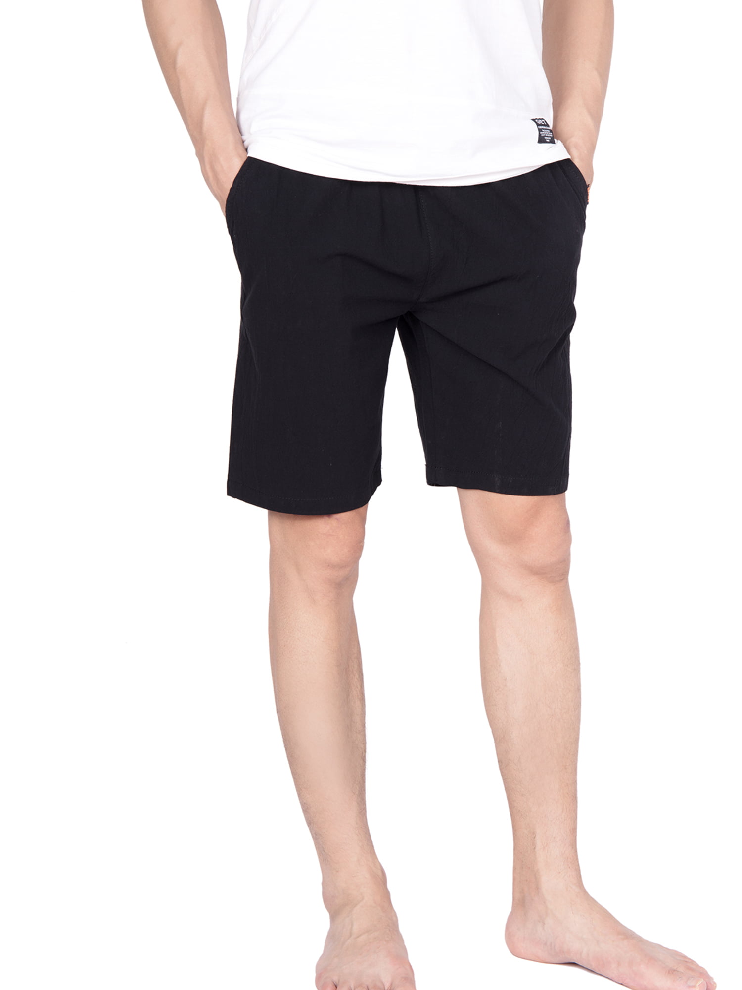 SAYFUT Drawstring Shorts for Big Men Cotton Casual Short Slim Fit ...