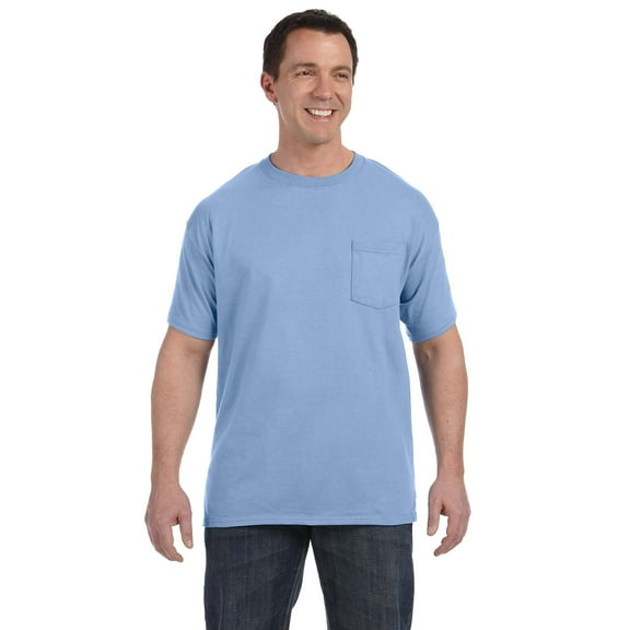 Hanes Men's & Big Men's Authentic Short Sleeve Pocket Tee, Sizes S-3XL