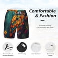 thumbnail image 3 of Daiia Colorful Owl Forest Mens Swim Trunks Swim Shorts Quick Dry Swim Shorts with Mesh Lining Pockets-3X-Large, 3 of 9