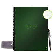Rocketbook Smart Reusable Notebook - Dot-Grid Eco-Friendly Notebook with 1 Pilot Frixion Pen & 1 Microfiber Cloth Included - Terrestrial Green Cover, Letter Size (8.5" x 11")