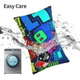 thumbnail image 5 of Sigee Geometry Dash (16) for Pillow Cases Concealed Zipper Opening Soft Fabric - Shrinkage and Fade Resistant Pillow Covers (Pillow core not included),20"x30", 5 of 7