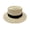 C, variant on Flat Straw Hat Natural Straw Weaving Wide Brim Sun Hat Summer Beach Sun Protection Hat with Ribbon Bow