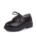 thumbnail image 4 of Zapatos de cuero para niños y hombres, zapatos de rendimiento para amigos de la escuela primaria, zapatos de charol con cordones para niñas, modelo, 4 of 5
