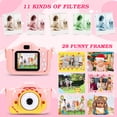 thumbnail image 2 of Anpro Kids Camera with 32GB SD Card and Silicone Cover, 1080P HD Digital Video Cameras for Girls and Boys 3-12 Years Best Birthday Gifts, Pink, 2 of 8