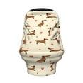 thumbnail image 2 of Fotbe Heart Dachshund Pattern Car Seat Covers for Babies, Nursing Breastfeeding Cover Infant Carseat Canopy, Soft Stretchy Carrier Cover, 2 of 9