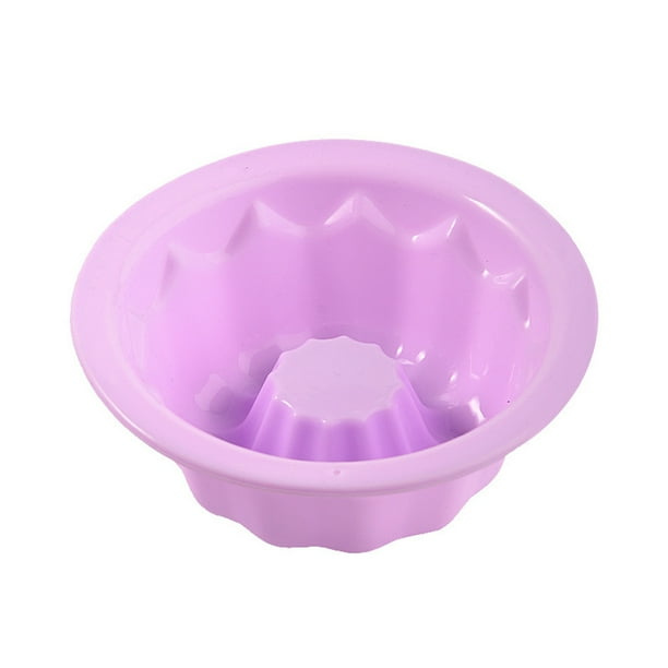 mmirethe Fluted Round Silicone Baking Pan Nonstick Mini Mold Heat