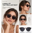 thumbnail image 2 of IVYTIG Narrow Retro Keyhole Polarized UV400 Protection Unisex Sunglasses, Pantos Round, Gradient Smoke, 2 of 7