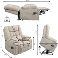 thumbnail image 4 of LITVZ 27in Extra Wide Recliner Chair for Big Man 400lbs, Oversized Power Lift Chair with Heat and Massage Hidden Cup Holder, Adjustable Headrest, Backrest, Lumbar & Footrest for Elderly, 4 of 11