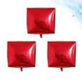 thumbnail image 3 of 3 Pcs Red Square Balloon Cube Inflatable Aluminum Film Balloon Baby 34*34cm, 3 of 8