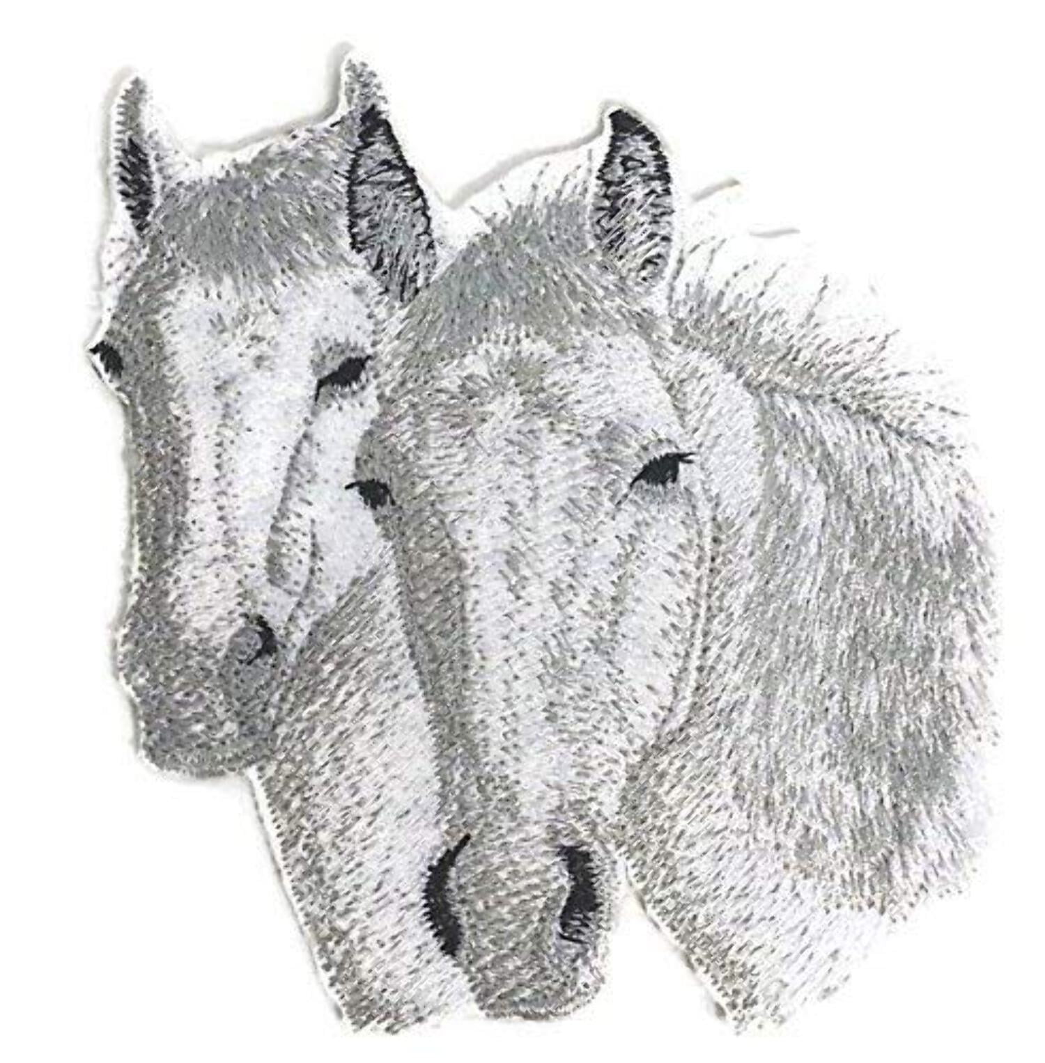 Custom and Unique Horse [Connemara Horses Faces] Embroidered Iron On/Sew Patch [4.5" x5"]]