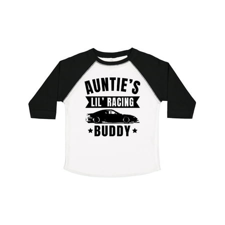 

Inktastic Aunties Lil Racing Buddy Gift Toddler Boy or Toddler Girl T-Shirt
