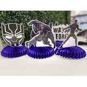 Black Panther Superhero Centerpieces – 6pcs Table Decorations for Birthday & Party Supplies