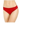 thumbnail image 2 of DKNY Women's Red Stretch Lined Bikini Full Coverage UV Protection Hipster Swimsuit Bottom M, 2 of 2