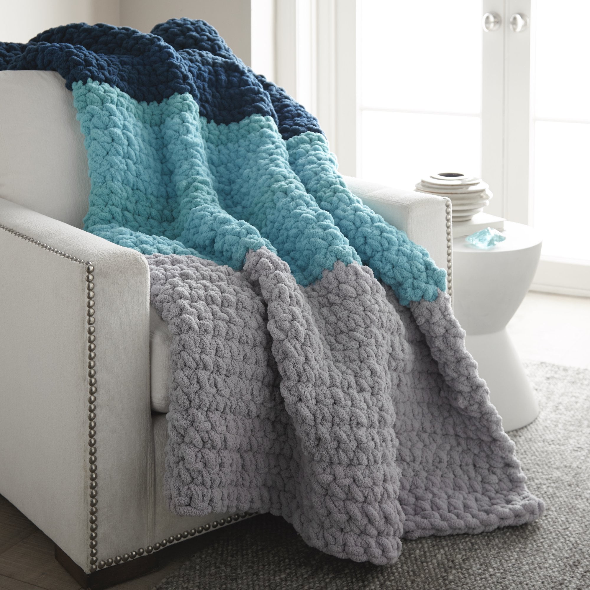 Mainstays Chunky Chenille Yarn Soft Silver Pack of Kuwait Ubuy