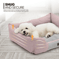 thumbnail image 5 of MoNiBloom Cuddler Dog Bed Small Medium for Puppy and Kitten, Soft Pink, 27", 5 of 11