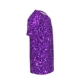 thumbnail image 6 of Honeii Purple Glitter Print Kids Boy T-Shirt,Breathable Round Neck Tee,Stylish Summer Tee for Boys, for Outdoor Activities and Casual Wear, 6 of 7