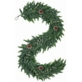thumbnail image 3 of Guvpev Realistic Christmas Garland for Mantel, 6FT Real Touch Thick/Lush Artificial Cedar Garland with Pine Cones & Berry Christmas Decorations, Indoor Outdoor Seasonal Greenery Garland for Holiday, 3 of 9