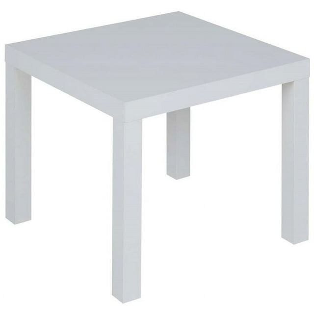 Bowery Hill Table d'Appoint Carrée Légère en Bois, Stratifié Blanc