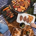 thumbnail image 4 of TP 2-Piece Melamine Serving Trays, Grill Prep and Serving Platters for Outdoor BBQ, Black & White, 4 of 6