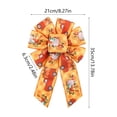 thumbnail image 3 of Yakvarog 5pcs Thanksgiving Woven Wreath Bows, Fall Pumpkin Maple Leaf Ribbon Bows, Decorative Craft Bows for Gift Wrapping, Home Decor, Party & Holiday Embellishment, 3 of 6