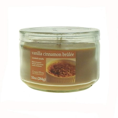 Cinnamon Scented Candle - Langley Home 2 Wick Vanilla Cinnamon Brulee Scented Jar Candle 10 oz