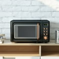 thumbnail image 3 of Costway 0.7Cu.ft Retro Countertop Microwave Oven 700W LED Display Glass Turntable New, 3 of 10