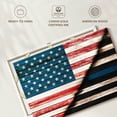 thumbnail image 6 of Elephant Stock Rustic Usa Police Flag Wall Art - Horizontal Canvas Wall Art - Living Room Wall Decor - Flags Canvas - Red And Blue Decor - 24" x 16", 6 of 8