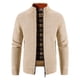 thumbnail image 5 of Suéter tipo cárdigan con cuello alto acolchado de terciopelo para hombre de otoño e invierno, abrigo de moda, suéter cálido informal, 5 of 5